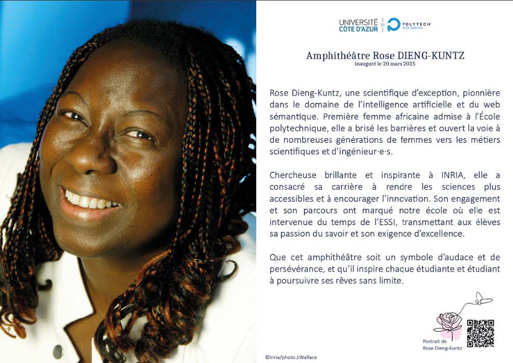 « Inauguration de l’amphithéâtre Rose Dieng-Kuntz » – Polytech Nice Sophia